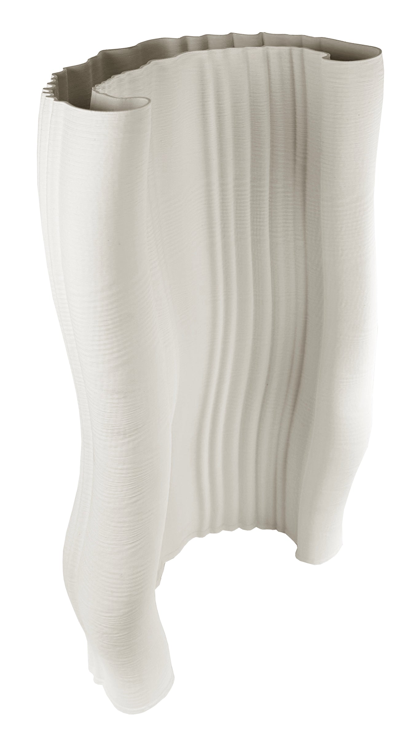 Ceramic printed vase wave white - 46.5cm - Country of Origin: Estonia