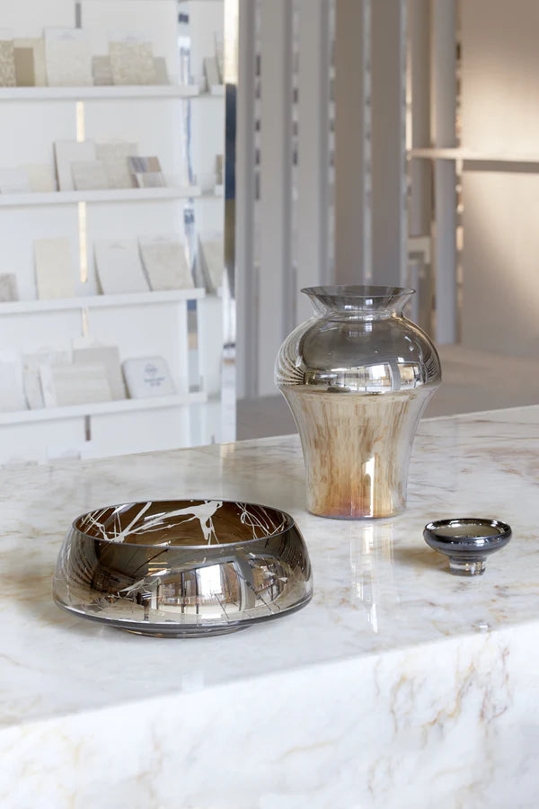 JAZZ Splashed Mirror Bowl - Country of Origin : Latvia