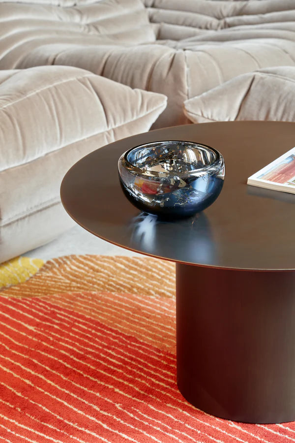 DECO Round Splashed Navy Blue Bowl - Country of Origin : Latvia