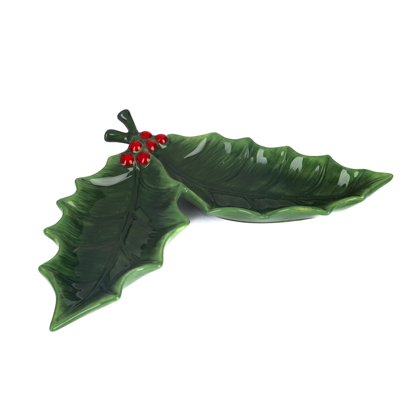 Dolomite Holly & Berry Tray Tabletop 23.5cm - Country of Origin : Belgium