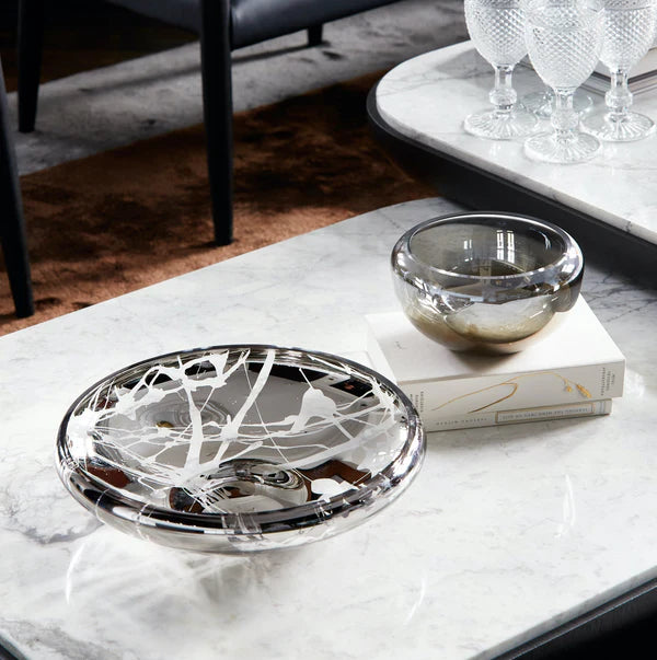 DECO Flat Splashed Mirror Bowl - Country of Origin : Latvia