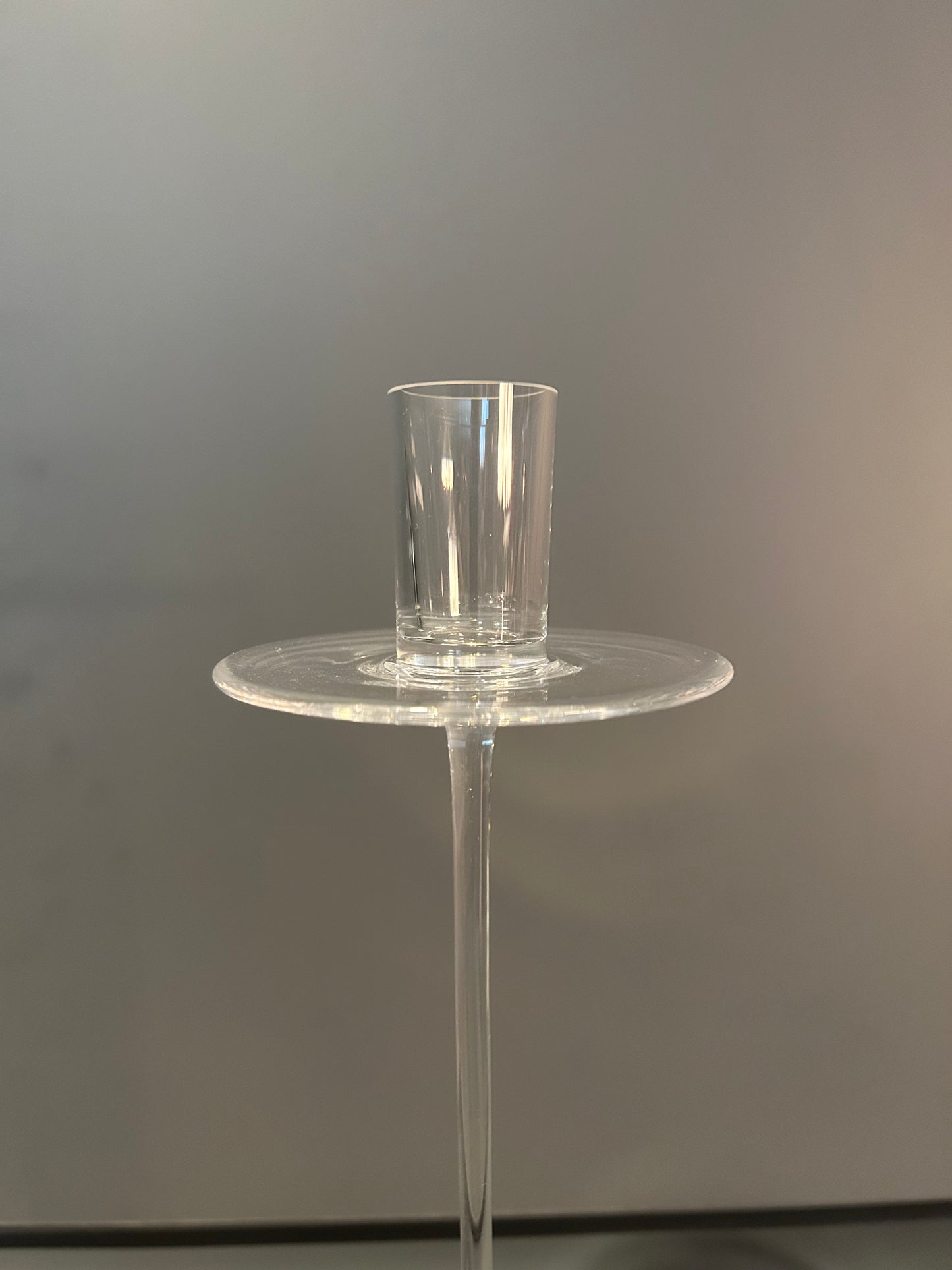 Candle Stick Low - Crystal/Gold - Country of Origin: Czech Republic
