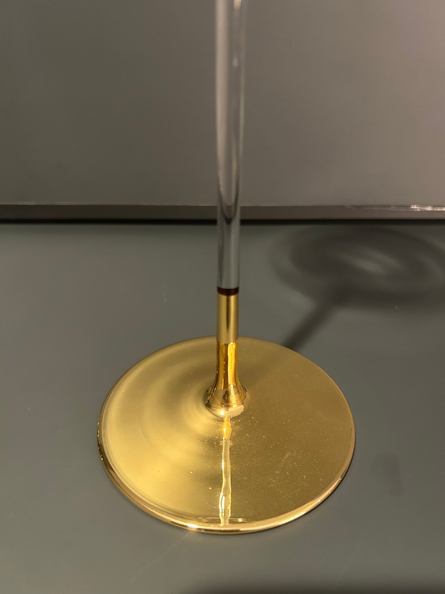 Candle Stick Low - Crystal/Gold - Country of Origin: Czech Republic