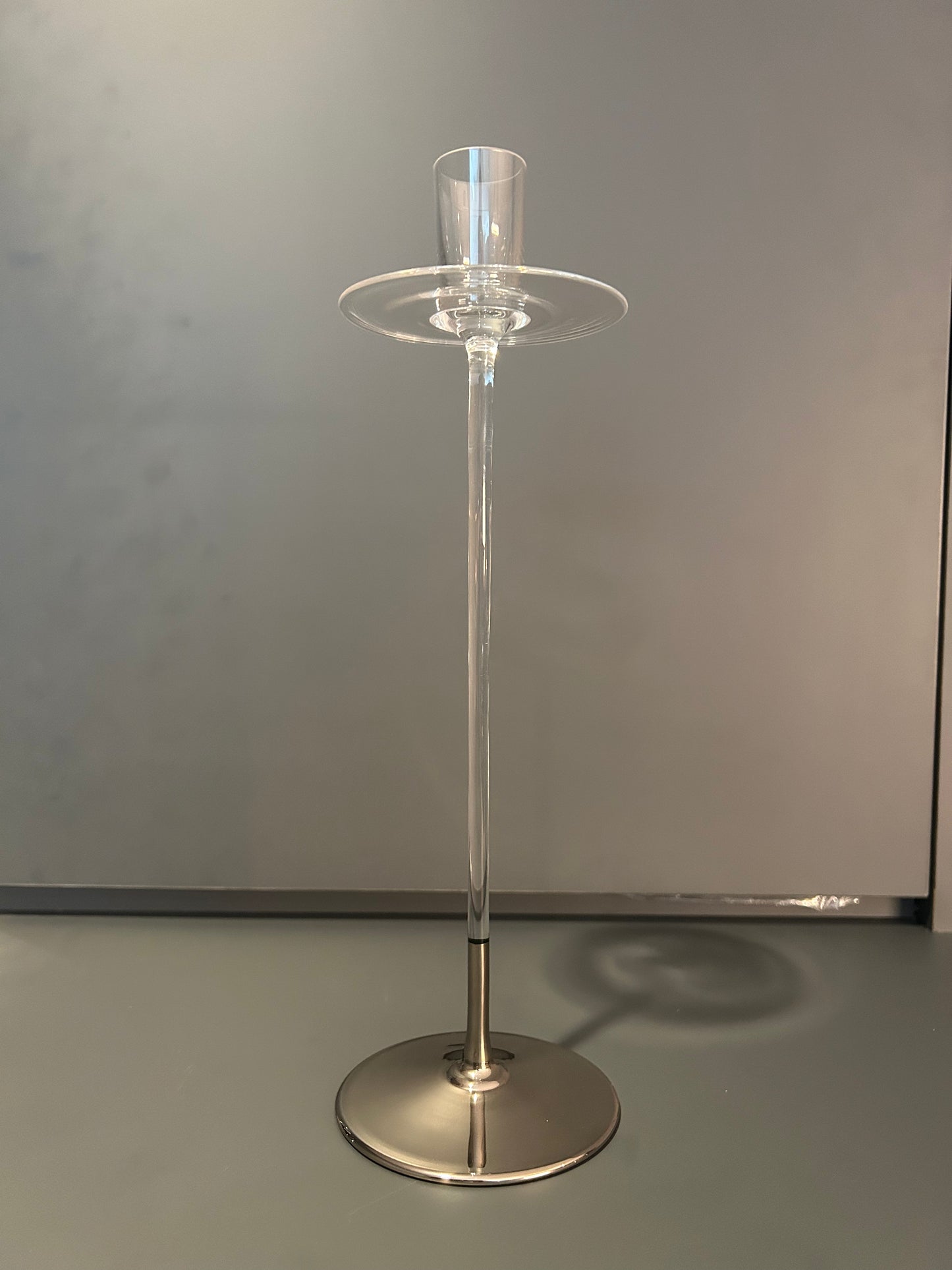 Candle Stick Low - crystal/platinum - Country of Origin: Czech Republic