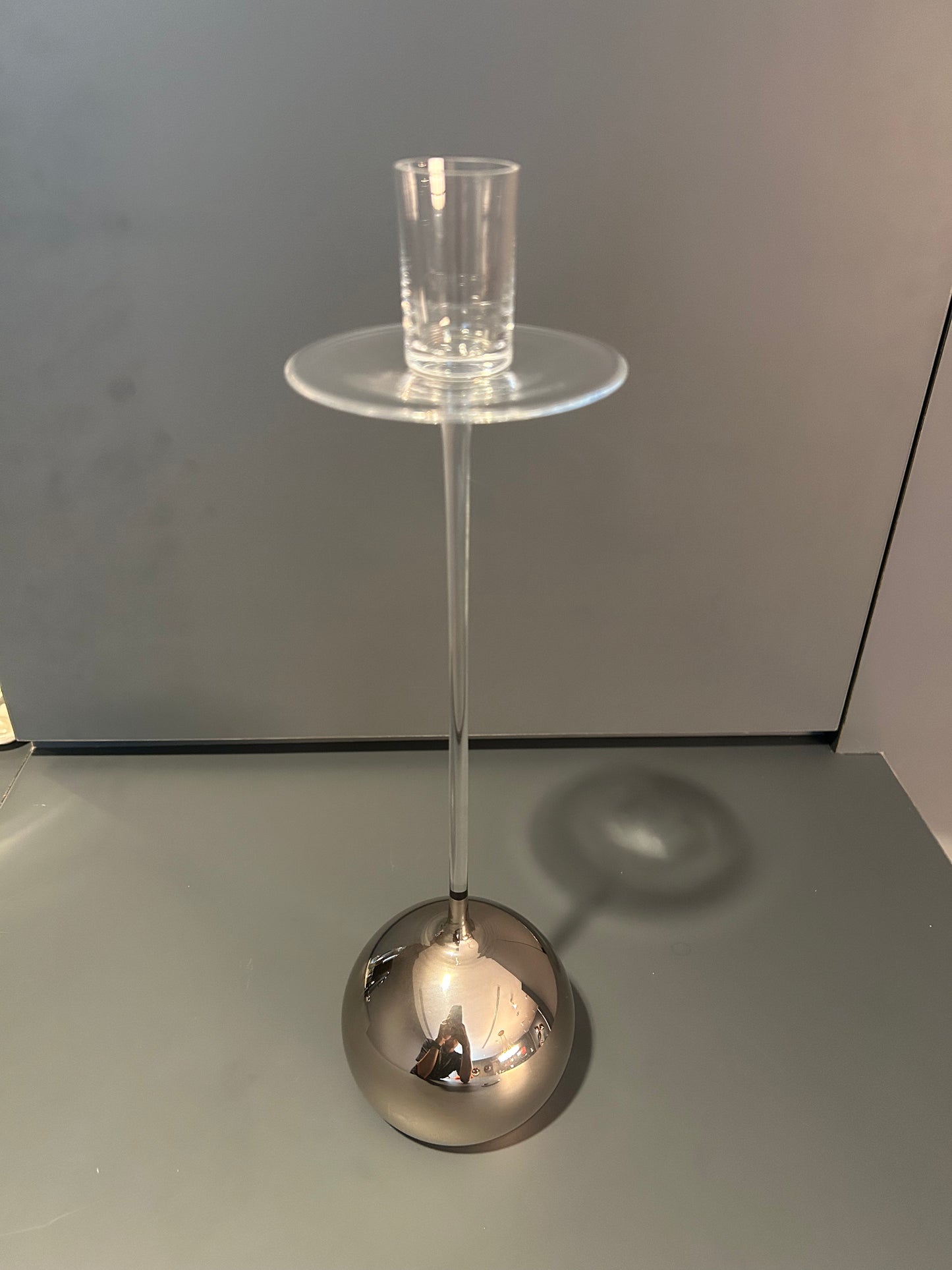 Candle Stick High - crystal/platinum - Country of Origin: Czech Republic