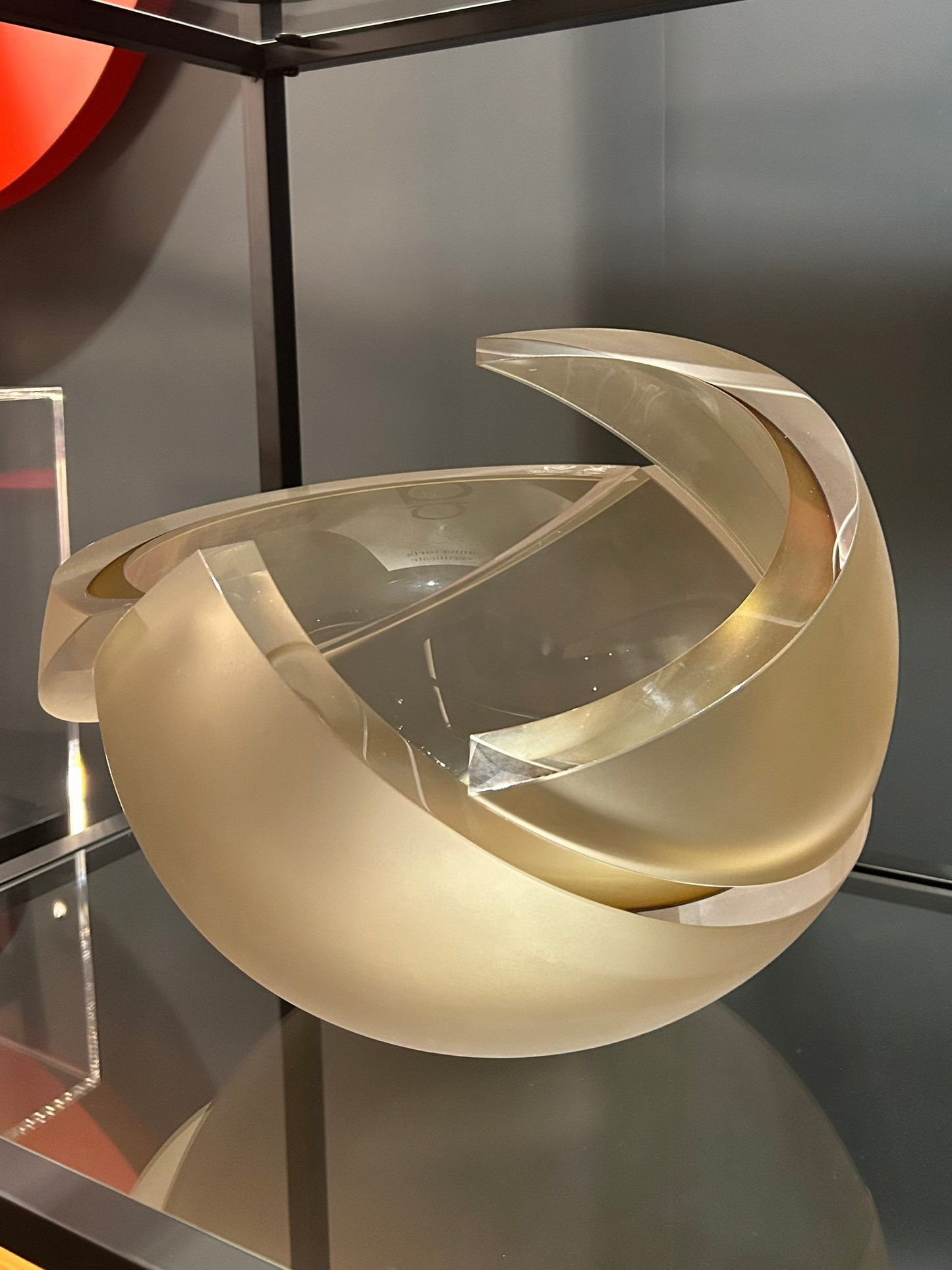 Armadillo Sphere - Champagne - Sanded - Large - Country of Origin: Czeh Republic