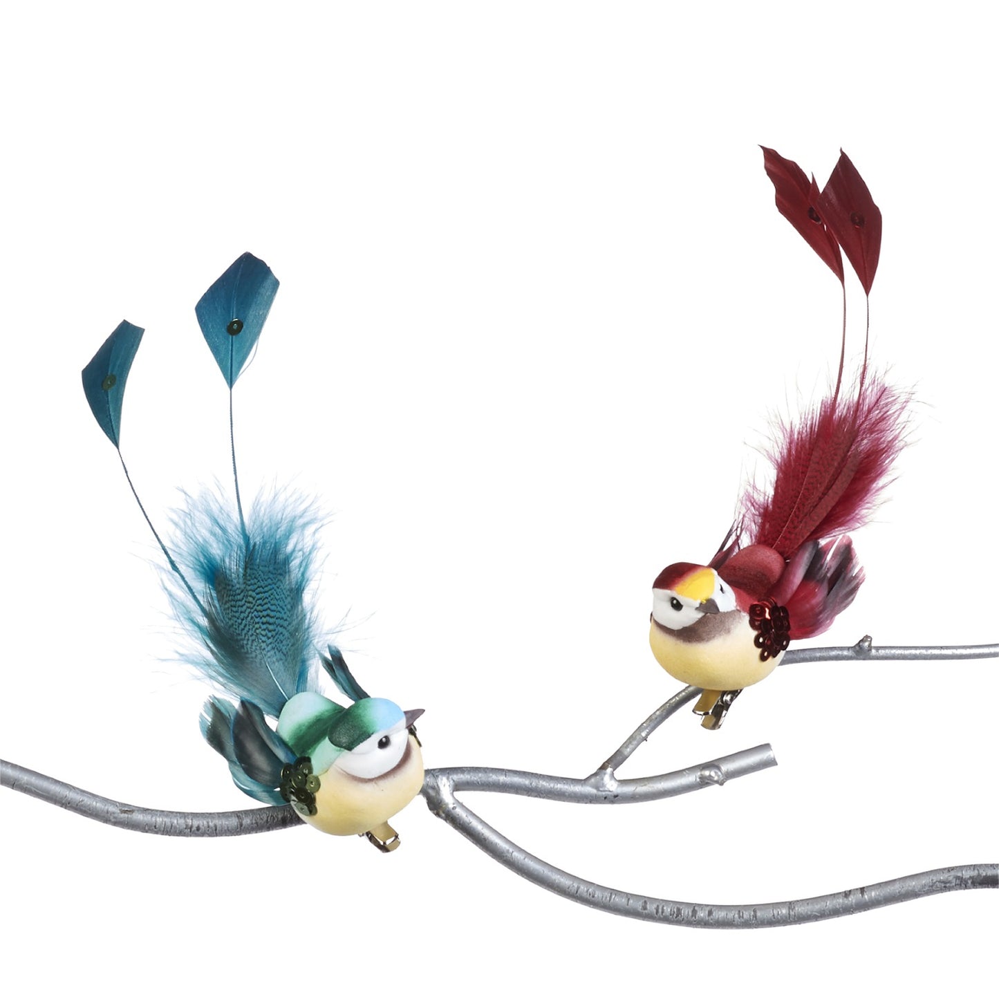 Plume Trop Bird On Clip - Country of Origin : Belgium