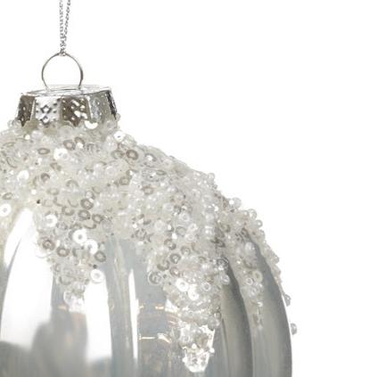 Glass Sequined Top 3D Ribbon Ball 10 cm - Country of Origin : Belgium