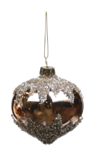 Glass Glitter Top and Bottom Ball - Country of Origin : Belgium