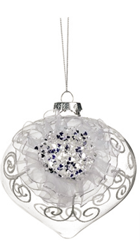 Glass Fabric 3D Flower Ball - Country of Origin : Belgium
