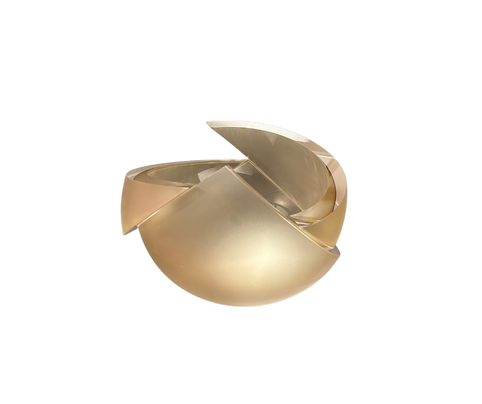 Armadillo Sphere - Champagne - Sanded - Large - Country of Origin: Czeh Republic