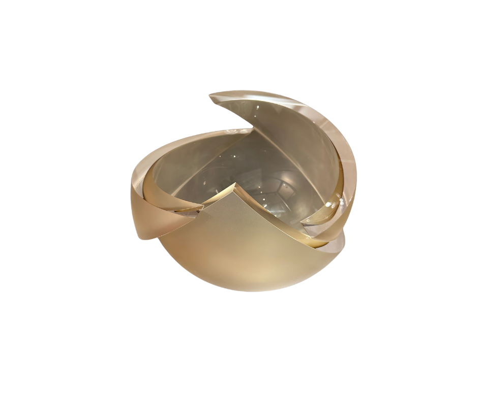 Armadillo Sphere - Champagne - Sanded - Large - Country of Origin: Czeh Republic