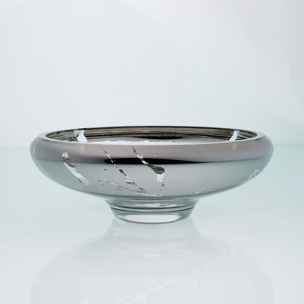 DECO large splashed mirror bowl - Country of Origin : Latvia