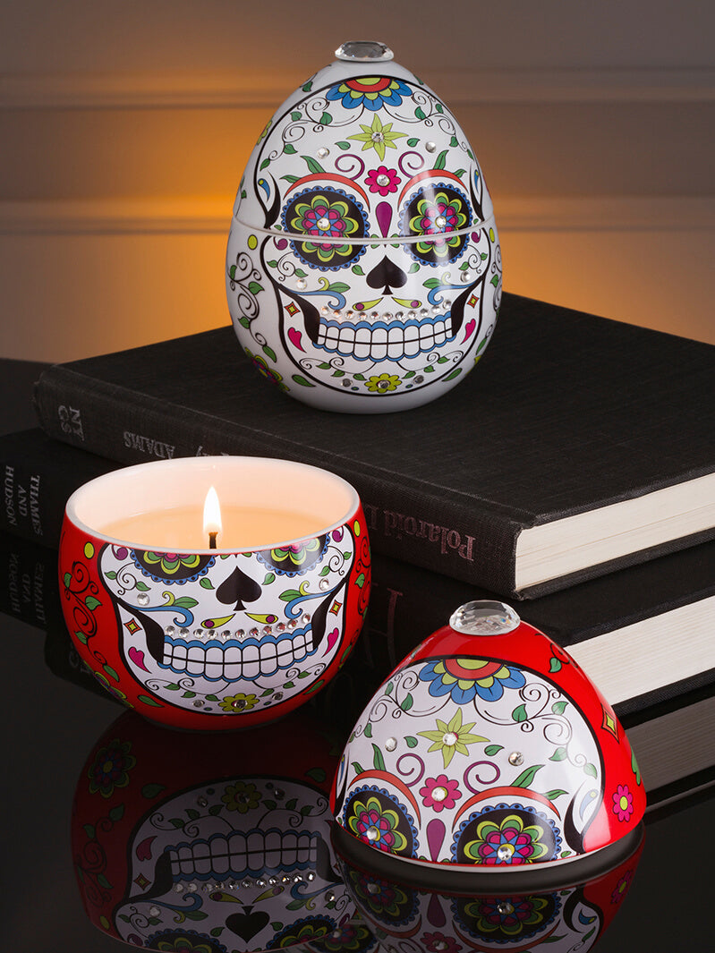 Candle Skull Red 220 g - Country of Origin: Italy
