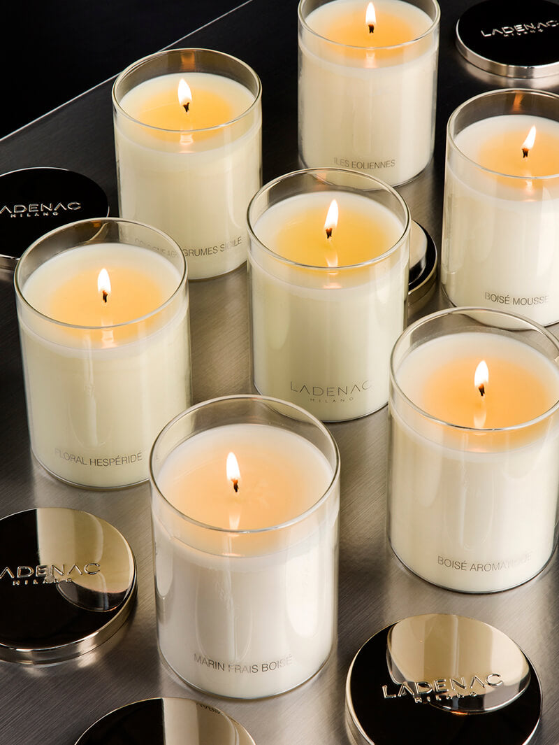 Ladenac Minimal Candle - Glass Candle Minimal 350 g - Country of Origin: Italy