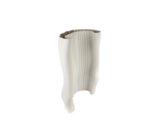 Ceramic printed vase wave white - 46.5cm - Country of Origin: Estonia