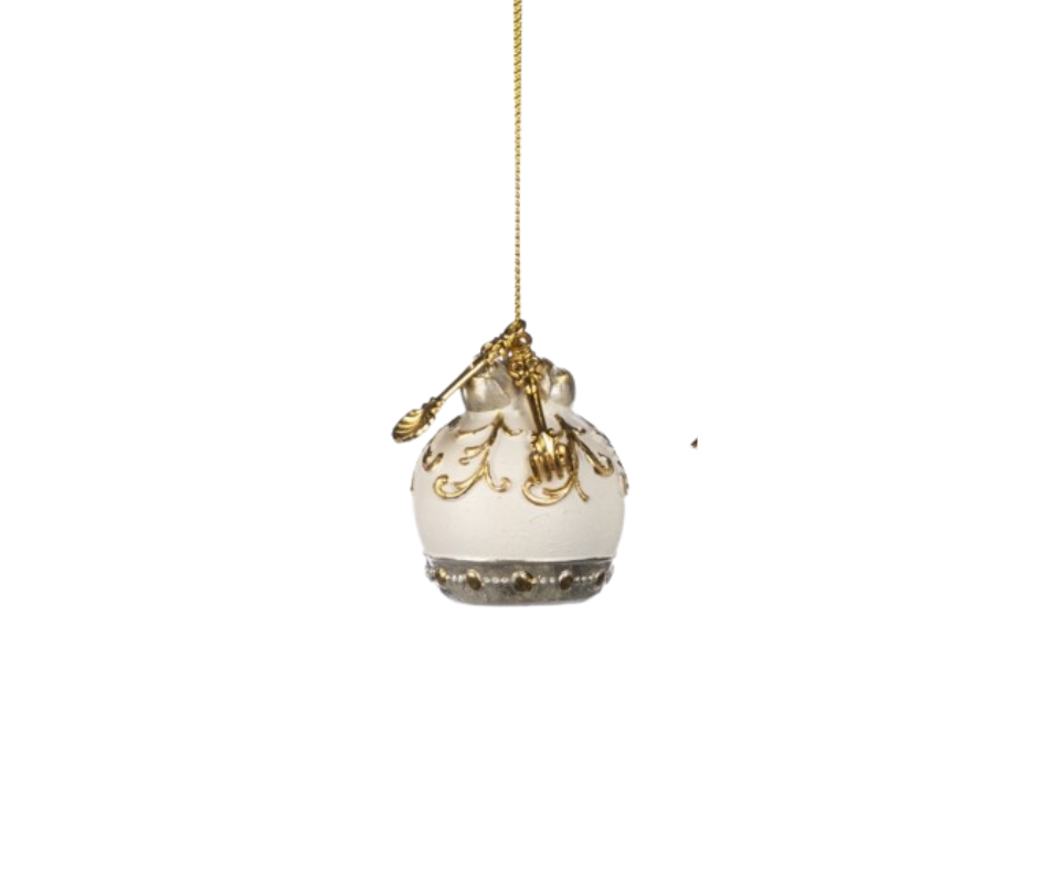 Flower Top Cake & Bonbon Ornament  – 4.5cm – Country of Origin : Belgium