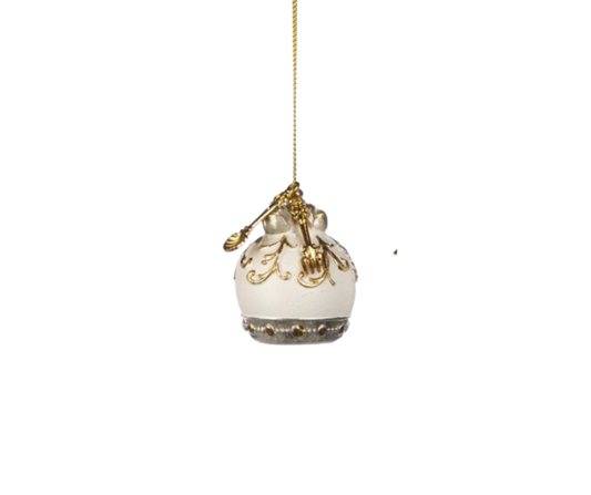 Flower Top Cake & Bonbon Ornament  – 4.5cm – Country of Origin : Belgium
