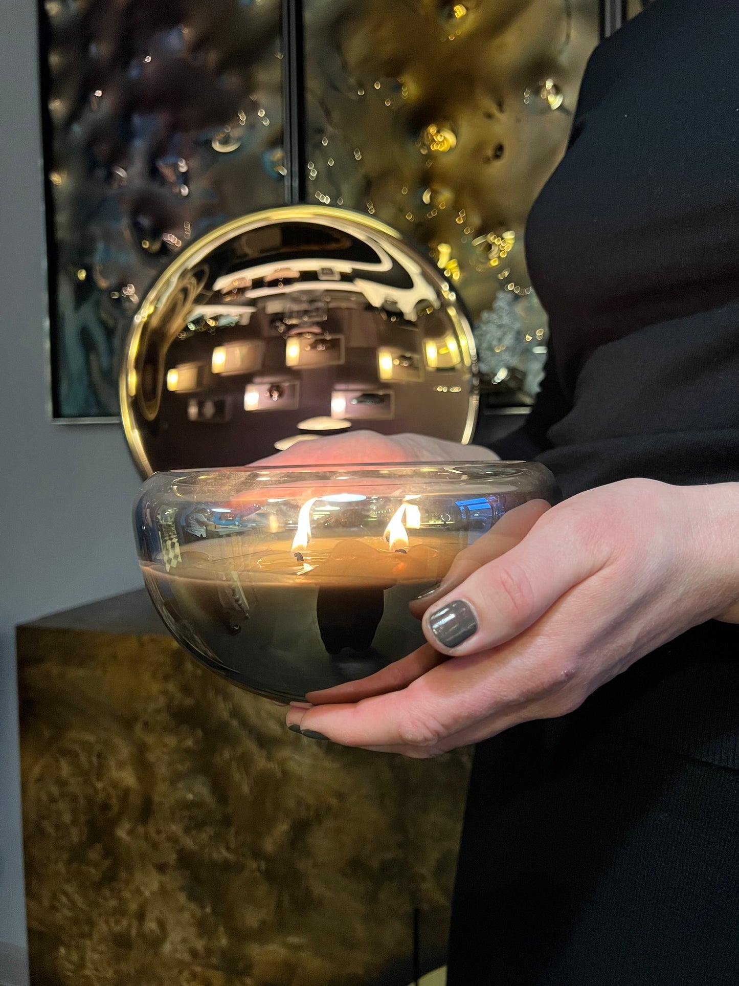 Glass votive candle - Country of Origin : Latvia