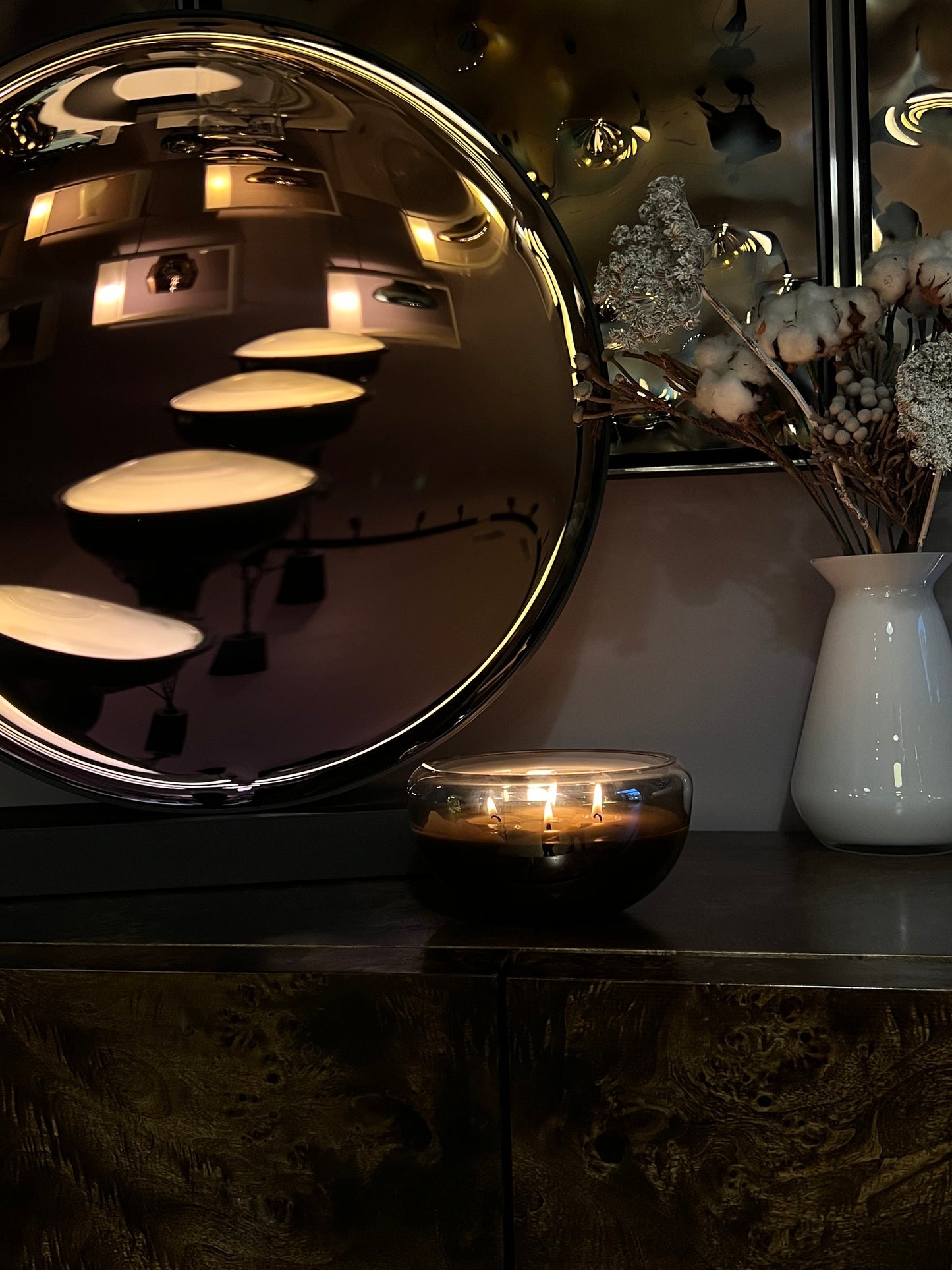 Glass votive candle - Country of Origin : Latvia