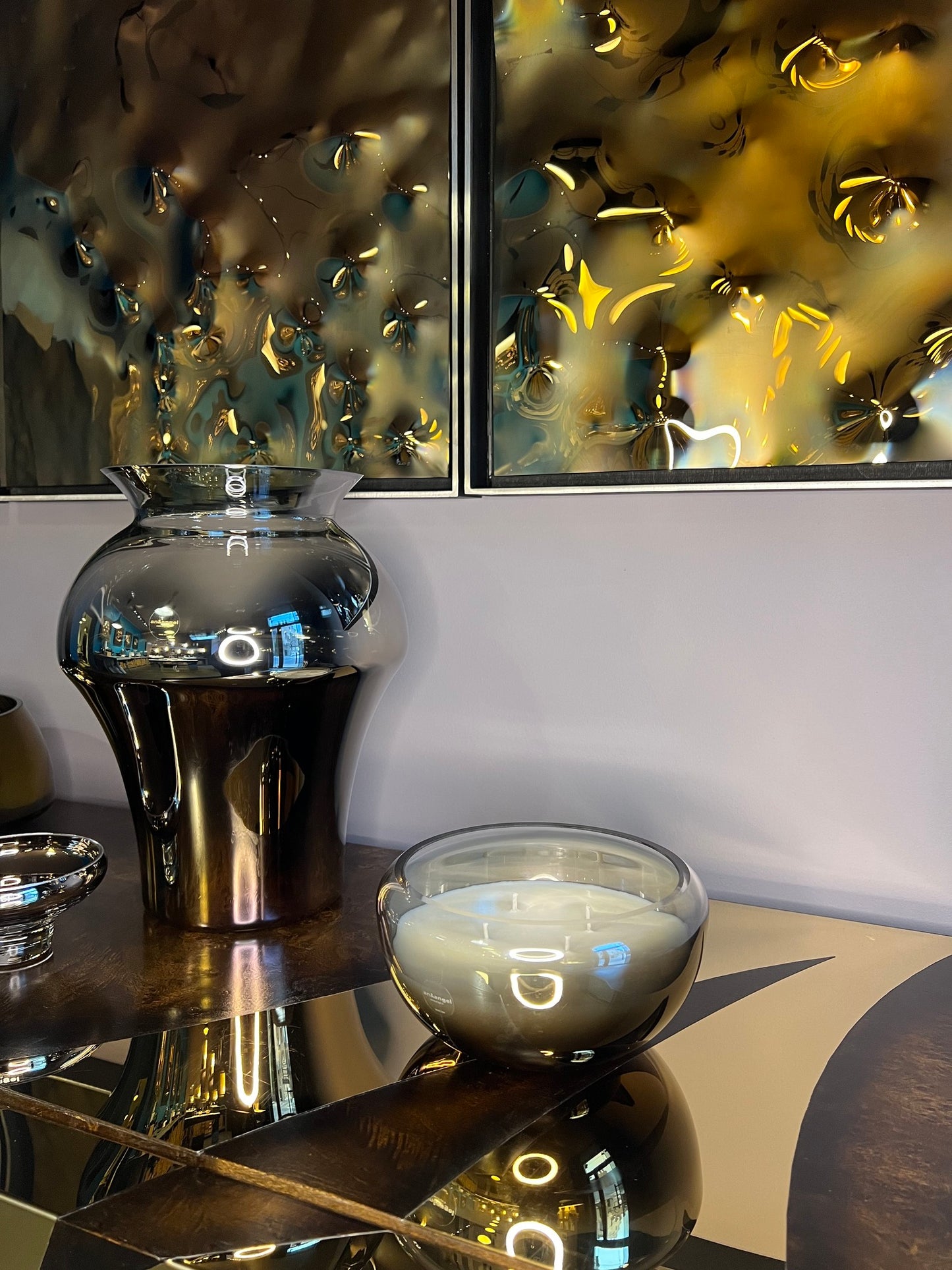 Glass votive candle - Country of Origin : Latvia