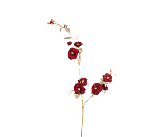 Velvet Metallic Rose Flower Stem – 158cm – Country of Origin : Belgium