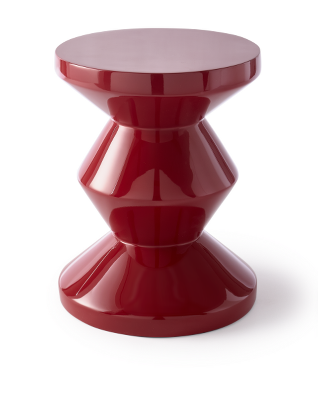 Zig Zag Stool - Burgundy red - Country of Origin: Netherlands