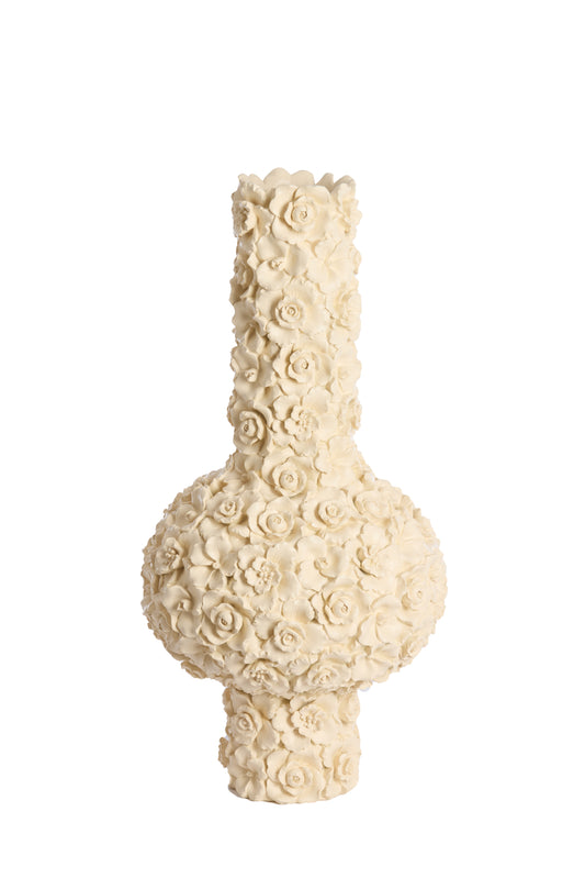 Gyula Decorative Vase in Cream – Ø31x62cm – Country of Origin : Netherlands