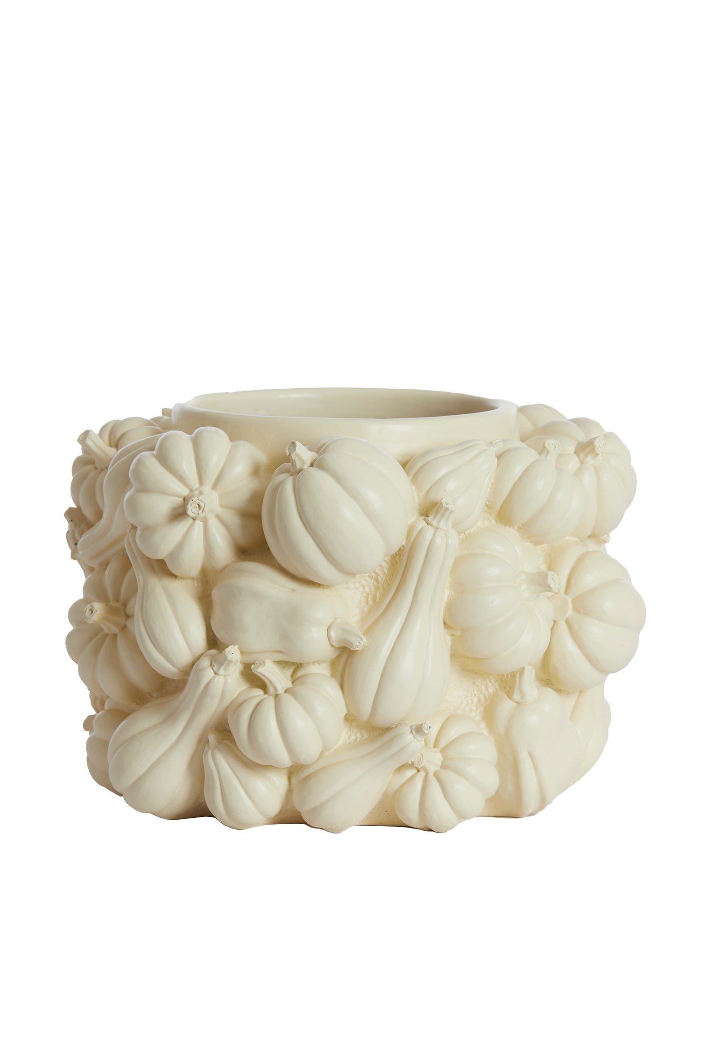 Pumpkin Decoration Vase in Cream - 28 x 18 cm - Country of Origin : Netherlands