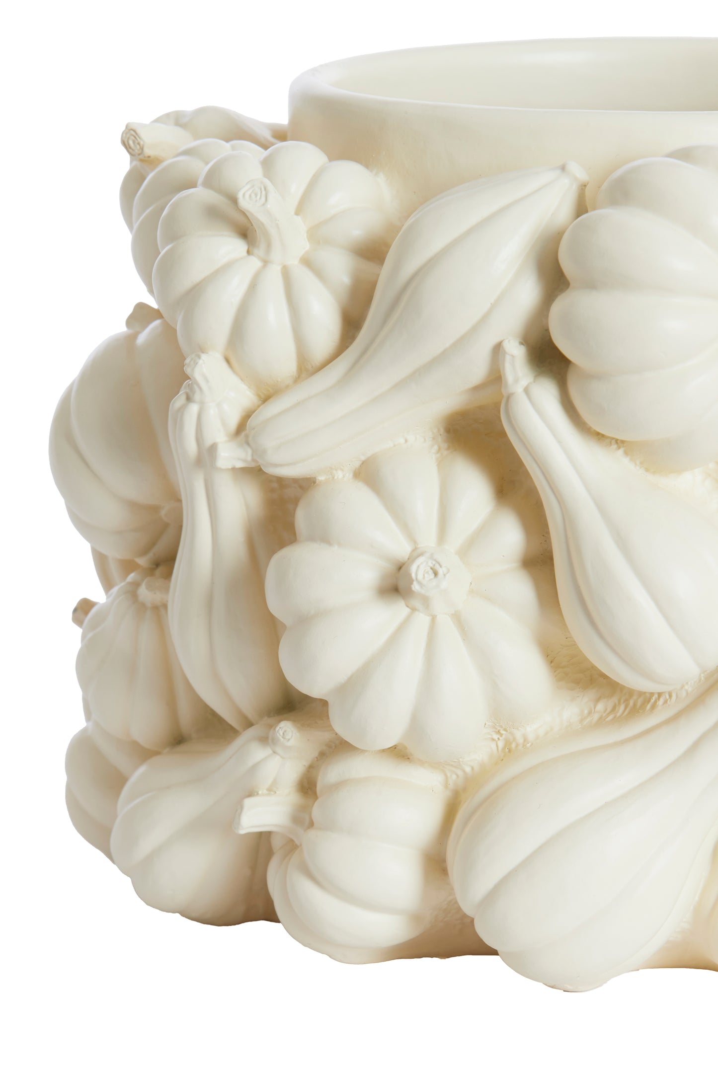 Pumpkin Decoration Vase in Cream - 28 x 18 cm - Country of Origin : Netherlands
