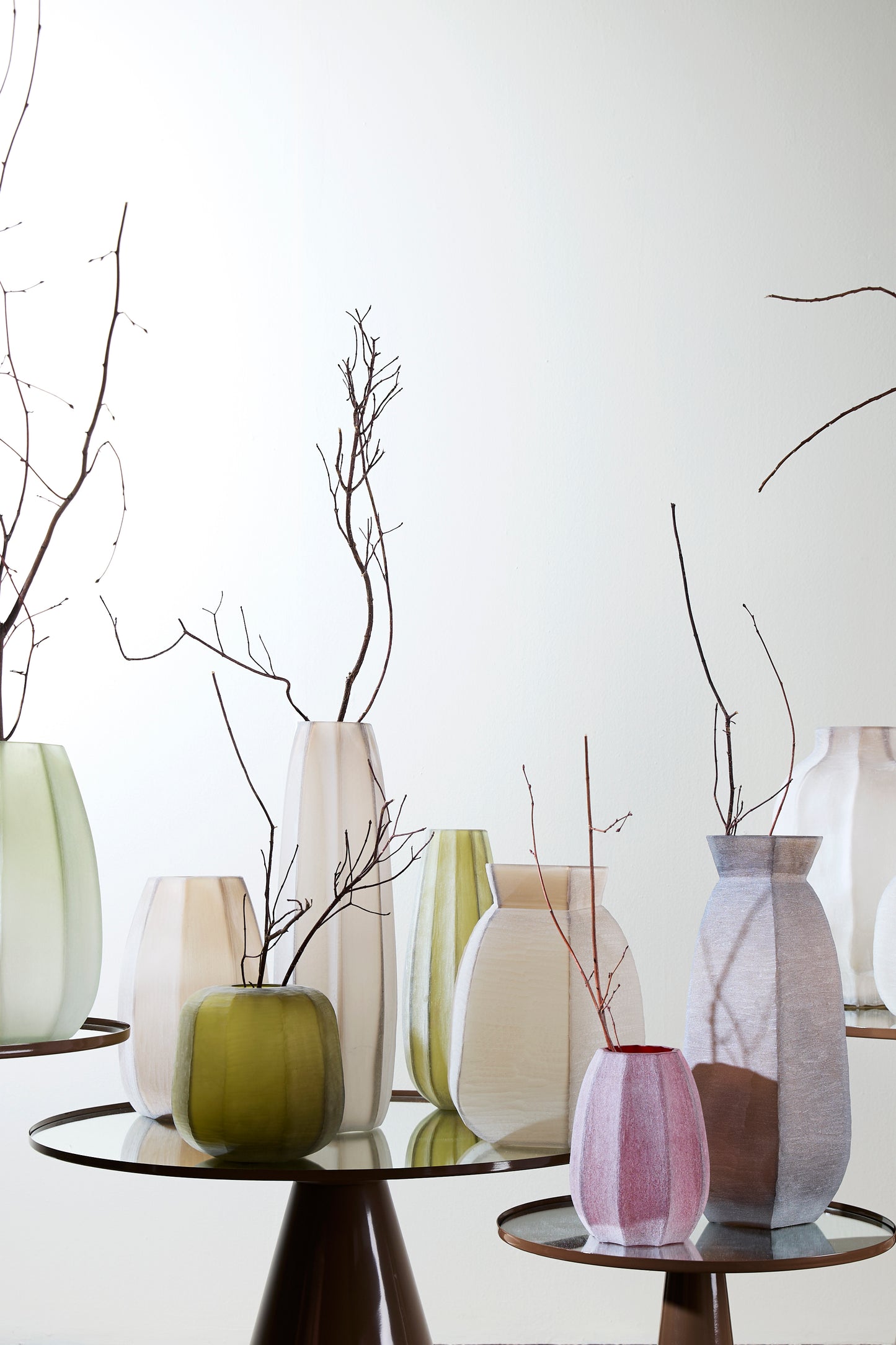 Veliko Decorative Glass Vase in Dark Brown – 24.5x22.5x50.5cm – Country of Origin : Netherlands