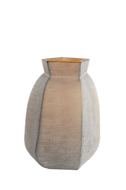 Veliko Decorative Glass Vase in Dark Brown – 28x25.5x40cm – Country of Origin : Netherlands