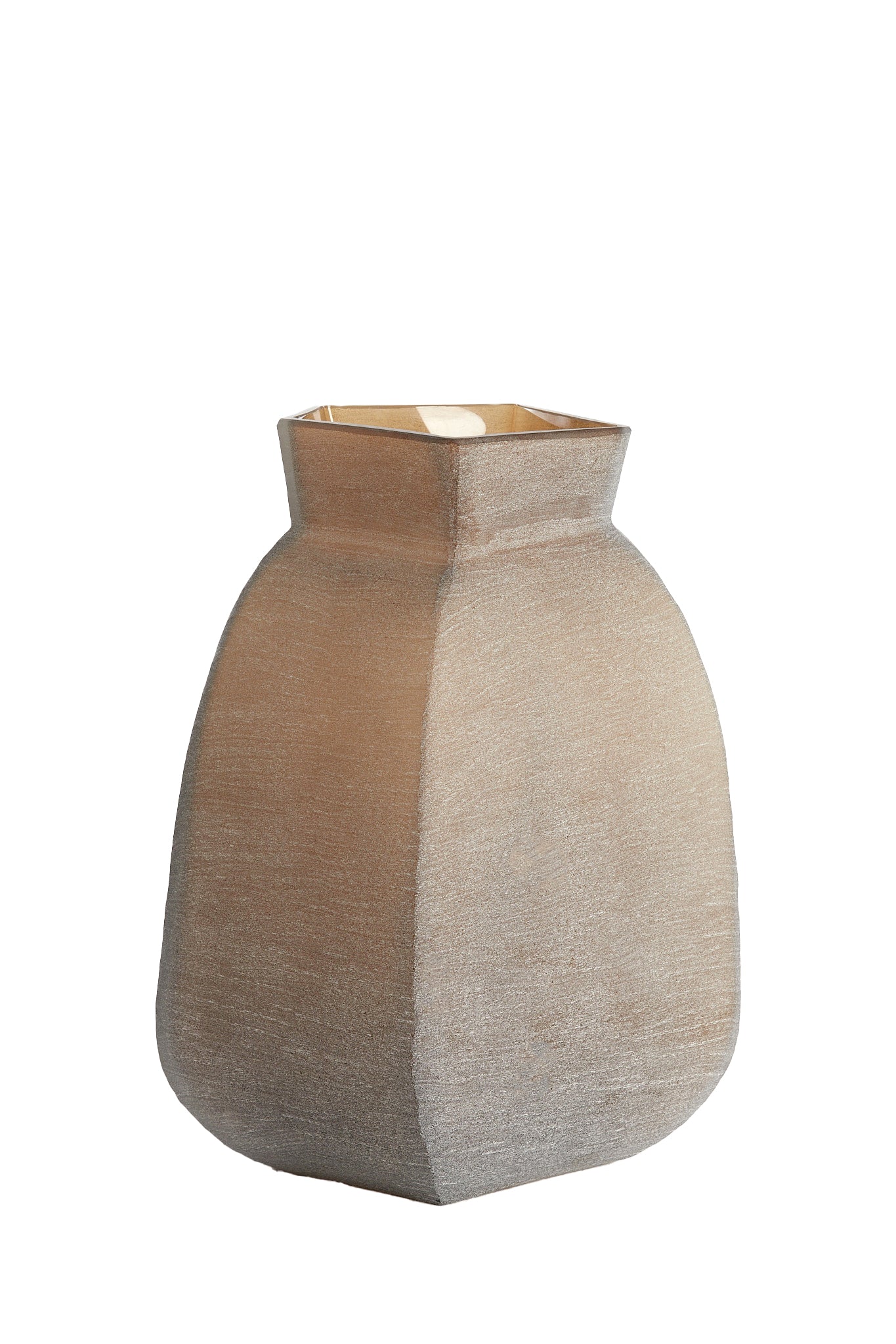 Veliko Decorative Glass Vase in Dark Brown – 28x25.5x40cm – Country of Origin : Netherlands