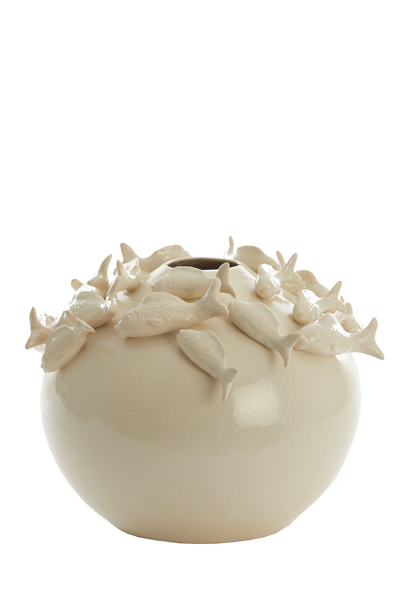 Fish Decorative Vase in Cream – Country of Origin : Netherlands