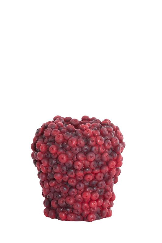 Berries Decorative Vase in Burgundy – Ø20x20.5cm – Country of Origin : Netherlands