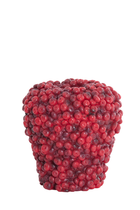 Berries Decorative Vase in Burgundy – Ø25x25cm – Country of Origin : Netherlands