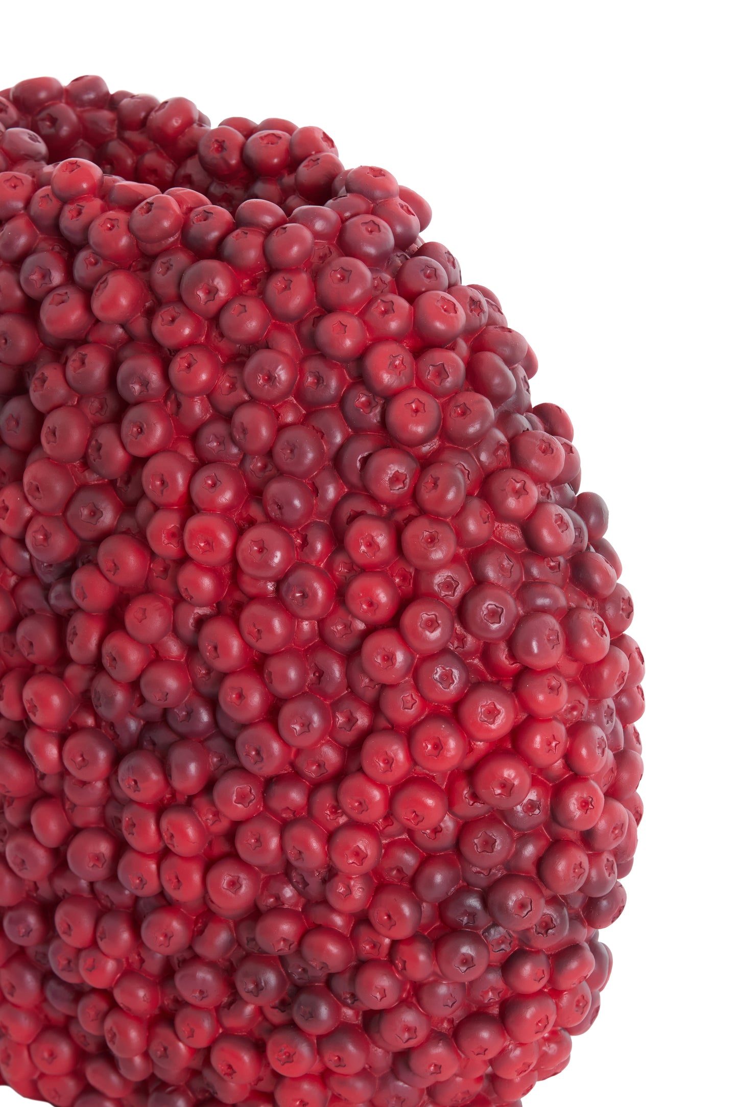 Berries Decorative Vase in Burgundy – 32x18x27.5cm – Country of Origin : Netherlands