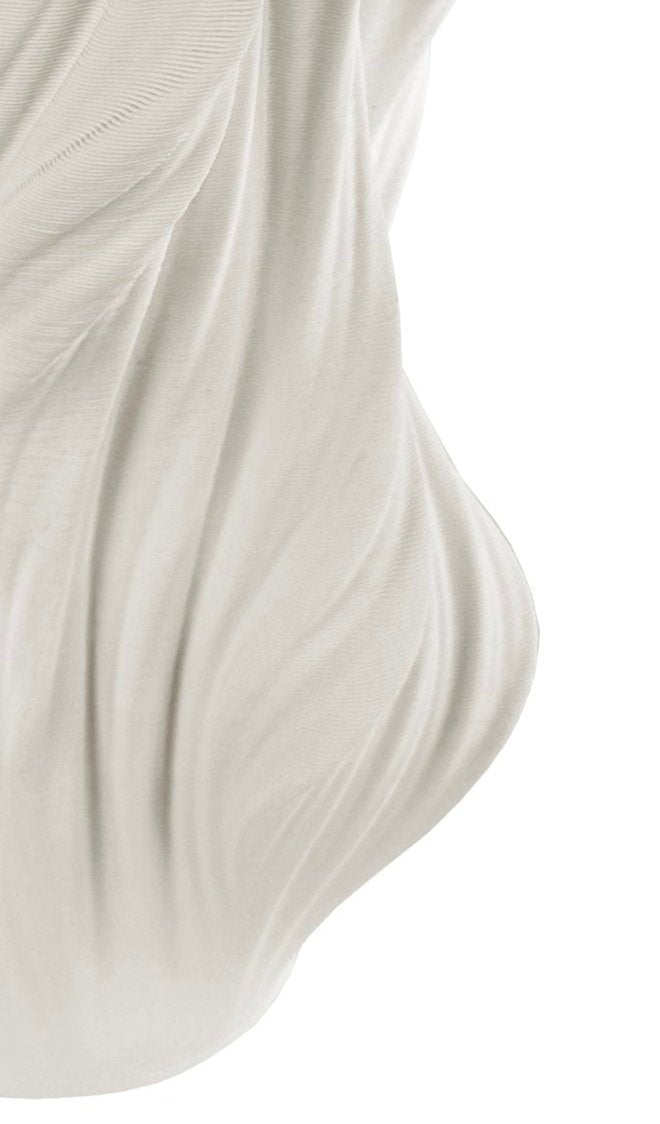 Ceramic printed draped vase white d24;h45cm - Country of Origin: Estonia