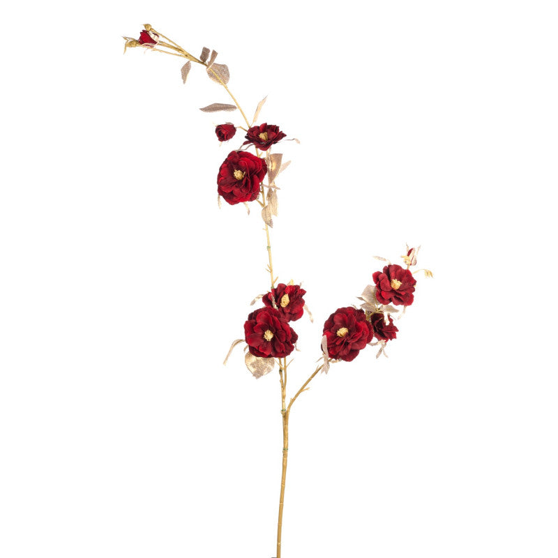 Velvet Metallic Rose Flower Stem – 158cm – Country of Origin : Belgium