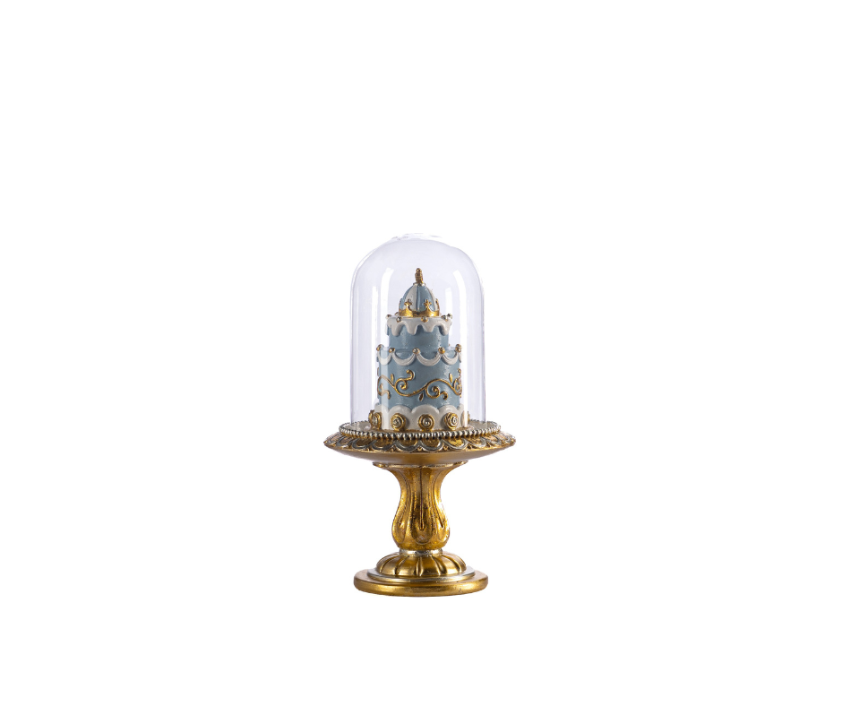 Glass Cake In Dome Tabletop - Country of Origin : Belgium