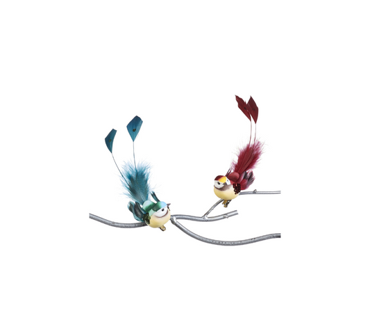 Plume Trop Bird On Clip - Country of Origin : Belgium