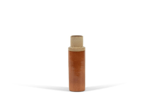 Beige Glazed Terracotta Vase - Small/Large - Country of Origin: Belgium