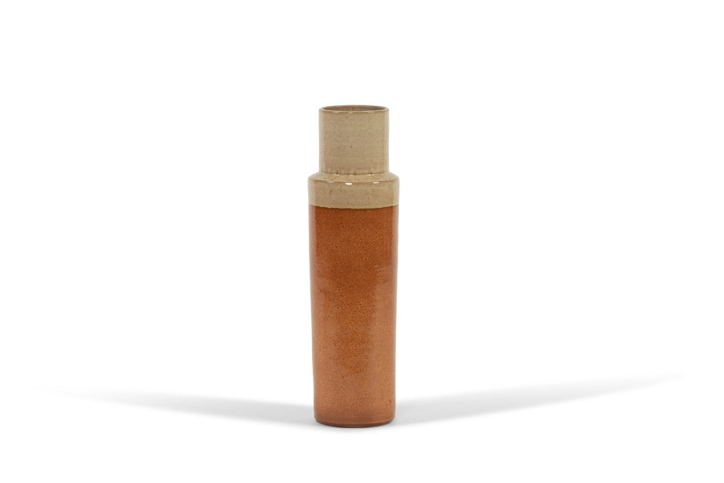 Beige Glazed Terracotta Vase - Small/Large - Country of Origin: Belgium