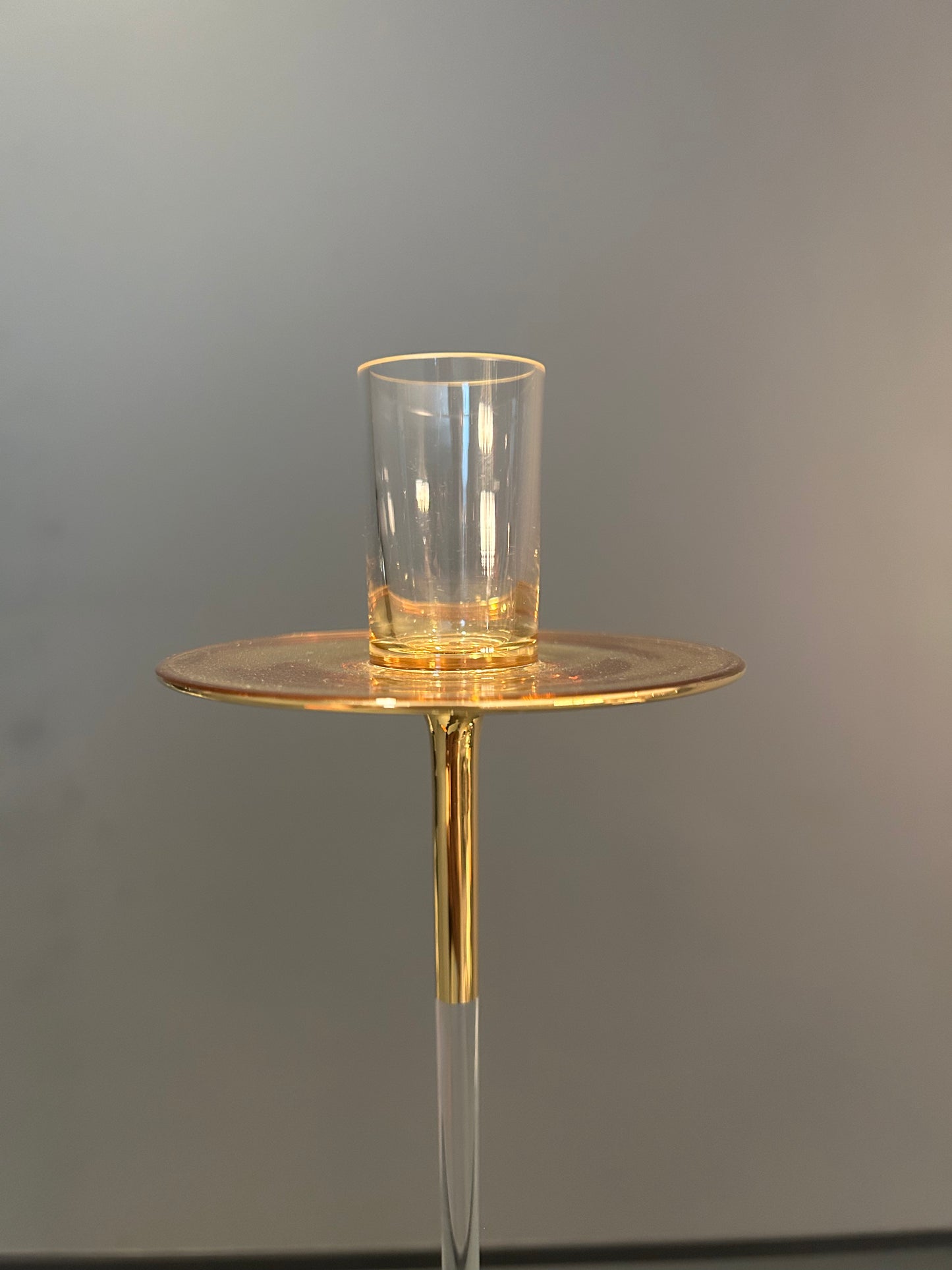 Candle Stick Middle - crystal/gold - Country of Origin: Czech Republic