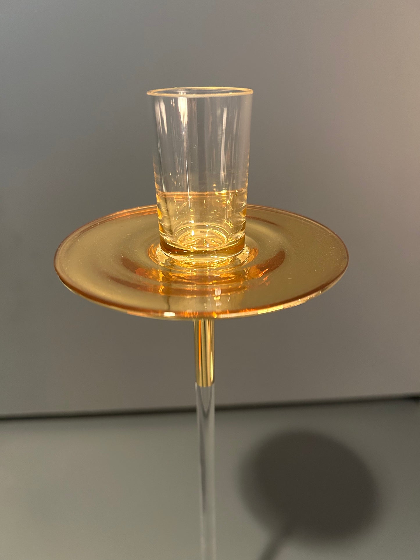 Candle Stick Middle - crystal/gold - Country of Origin: Czech Republic