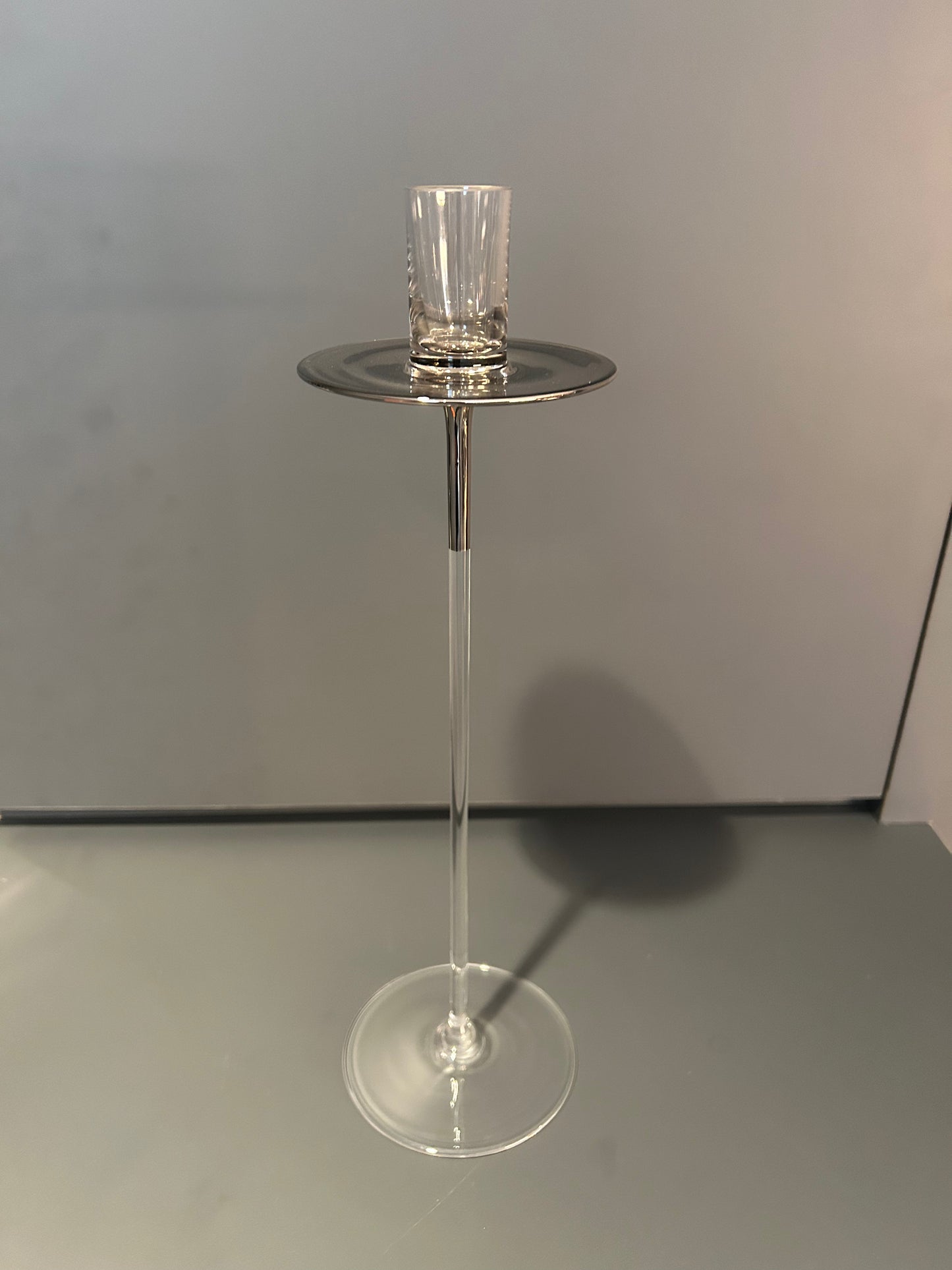 Candle Stick Middle - crystal/platinum - Country of Origin: Czech Republic