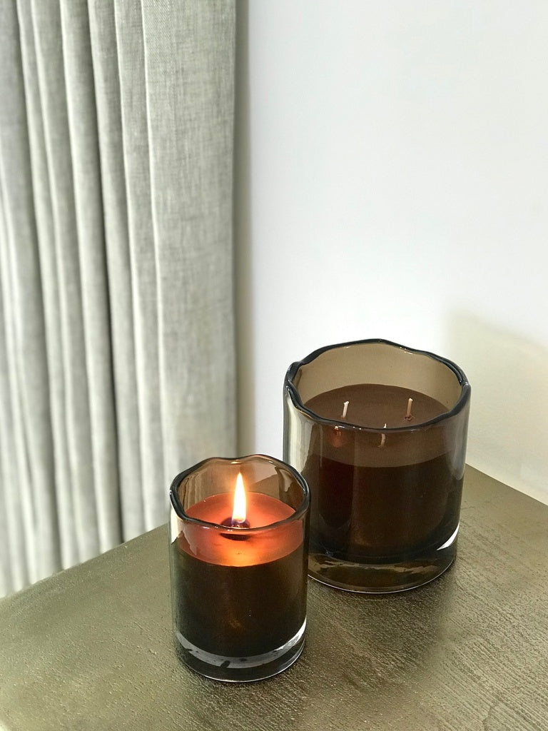 Mocha Glass Votive Scented Candle - Joie de Vivre - Country of Origin: Belgium