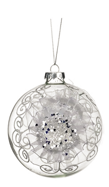 Glass Fabric 3D Flower Ball - Country of Origin : Belgium