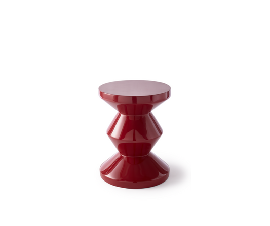 Zig Zag Stool - Burgundy red - Country of Origin: Netherlands