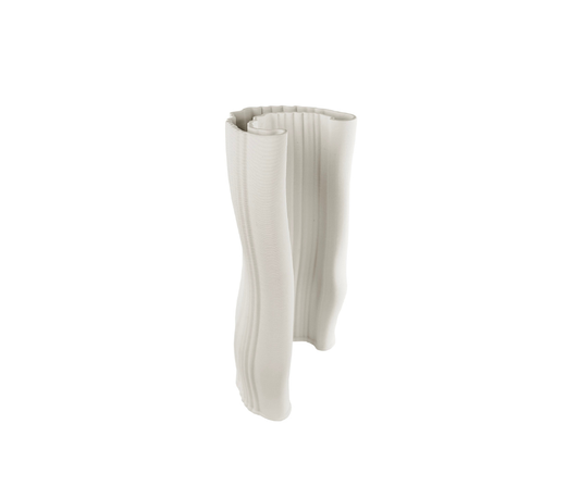 Ceramic printed vase wave white - Country of Origin: Estonia